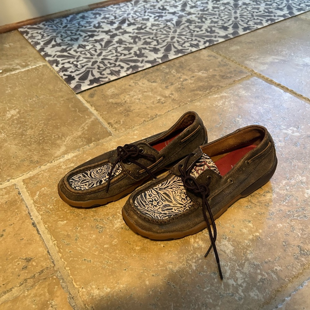 Twisted X Brown and Black Loafers